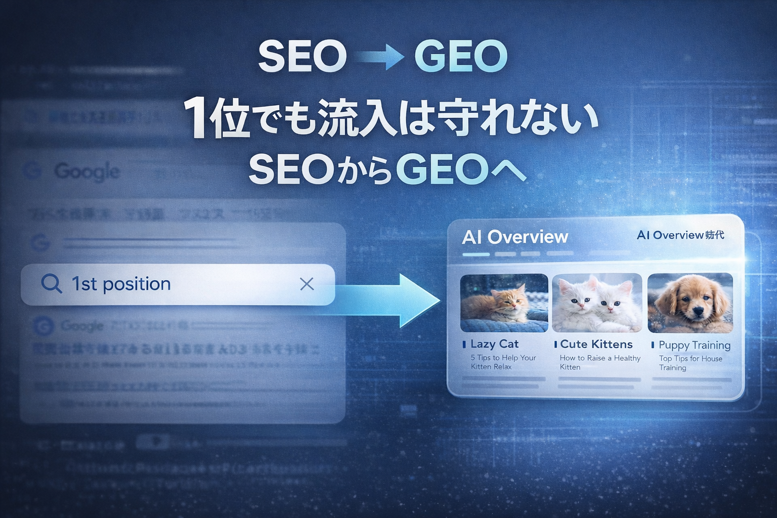 1位でも流入58%減？AIO時代の生存戦略「GEO」――実機検証で分かったAIの隙間